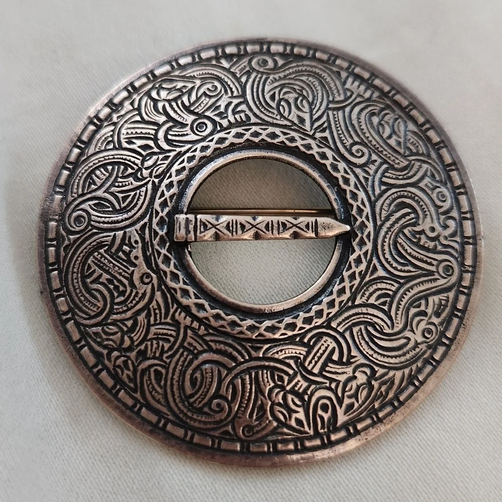 Snorre Silver Viking Serpent Pendant Brooch - Picture 9 of 10